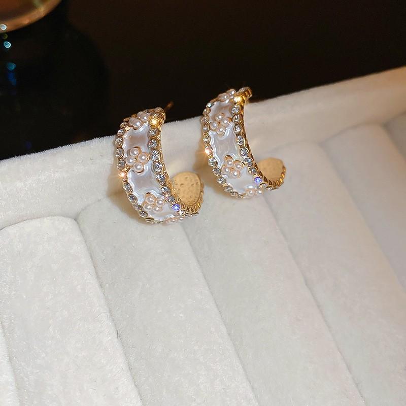 Love Geometric Earrings, Simple Flower Earrings, Fashionable Temperament Earrings, High-end Sense Earrings, Gifts