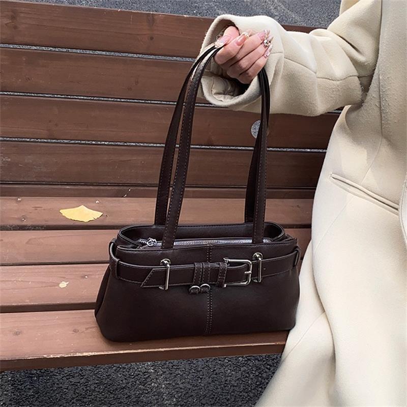 High Quality Retro Versatile Women'S Shoulder Tote Bag Underarm Bag  Handbag Large Capacity Commuter Bag Girl Purse Gift