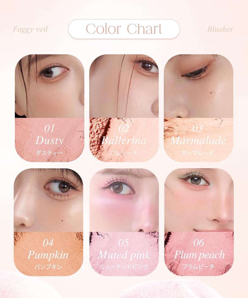 SELVE Foggy Veil Blusher (Cheek) (06 Plum Peach, 4 grams)