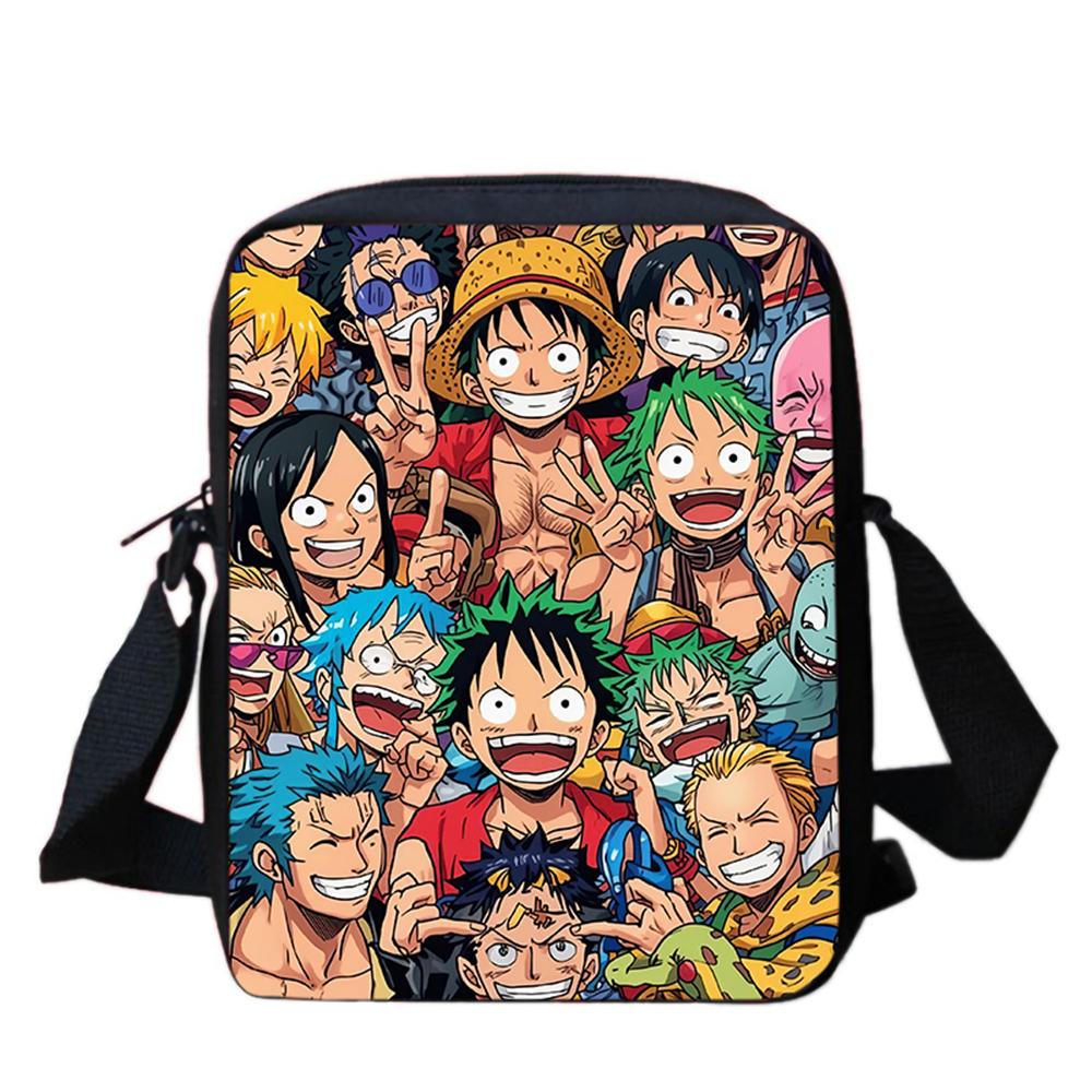 Cartoon One Piece Mini School Crossbody Bag,Light Weight Durable Messenger Bag Christmas Gifts for Kids Casual Daily Travel Use