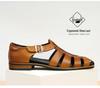 2025 New European and American Men's Genuine Leather Casual Flat Cowhide Sandals, Large Size