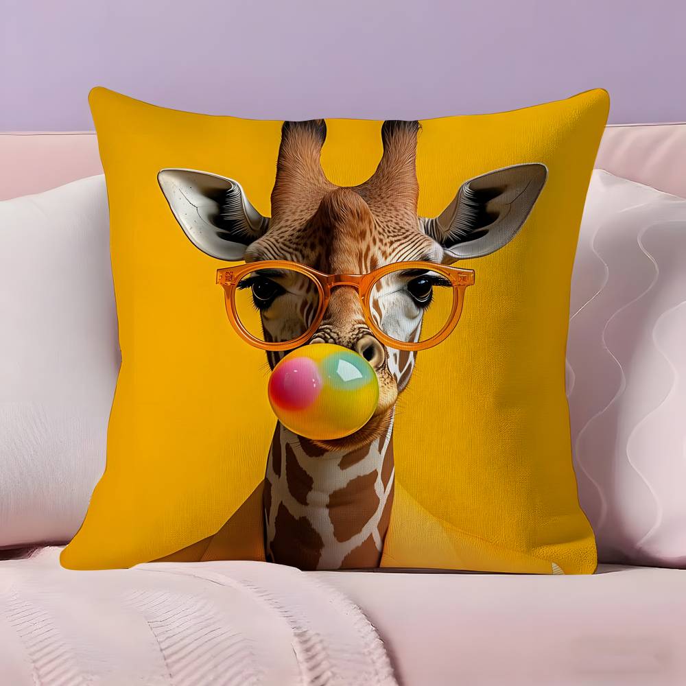 Vibrant Animal Bubble Fashion Tiger Pillow Case  Ultra Soft Skin Friendly Fabric Cloud Like Comfort & Concealed Zipper