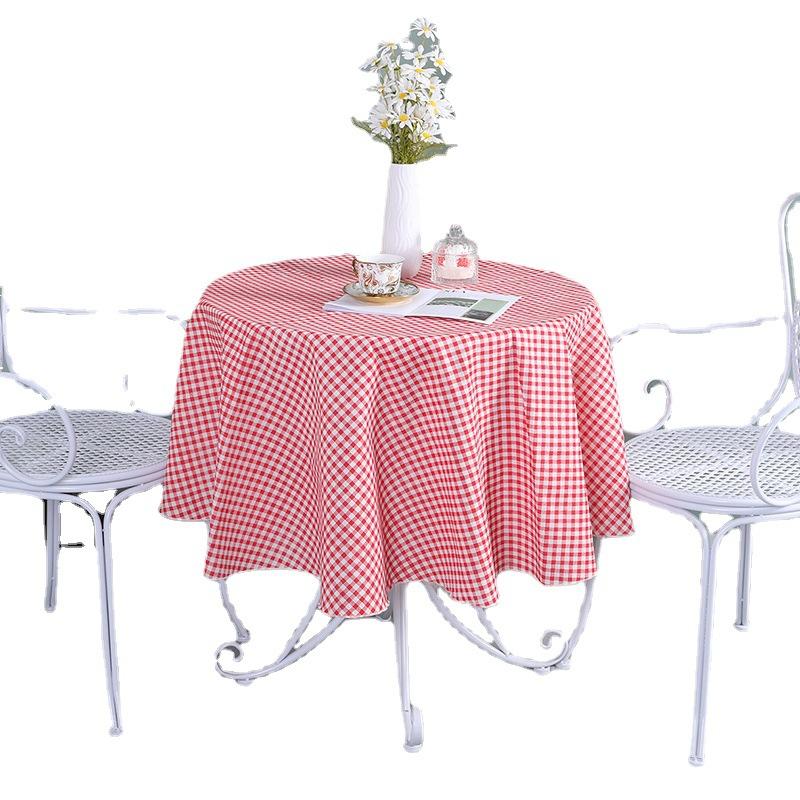 Runde Tischdecke Baumwolle Leinen Karierte Tischdecke Klein Frisch Runde Tischdecke Couchtisch Tischdecke Couchtischdecke