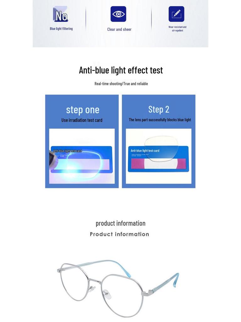 Ultralight Korean-Style Prescription Glasses for Women - Anti-Blue Light, Trendy & Protective Myopia Discoloration Lenses