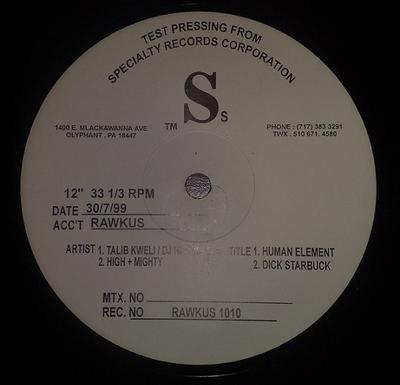 12inch Record VARIOUS - Untitled RAWKUS1010 Specialty Recor 1999 US Rap & Hip-Hop/R&B Used