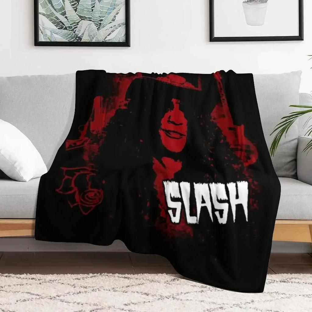 slash guns n roses Throw Blanket Soft Plush Plaid cosplay anime Blankets Sofas Of Decoration Furrys Blankets