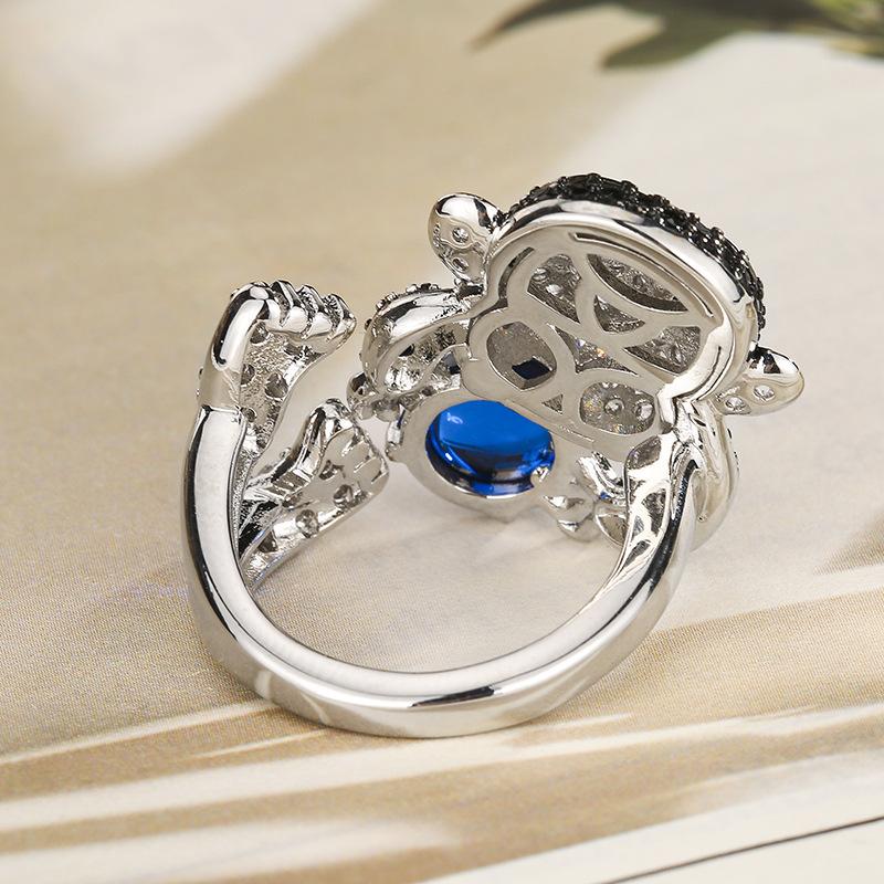 New Ring Accessories Monkey With Inlay Fashionable Luxurious Women's Style Open Mouth High-end Jewelry