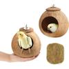 Bird Nest for Cage Natural Coconut Shell Bird House Parakeet Nesting 2 Pack