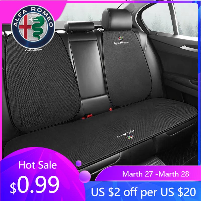 For Alfa Romeo Car Seat Blcak Cushion Breathable Protector Pad Auto Interior For Alfa Romeo 4C 159 166 Spider Giulia Giulietta 1 tkj852
