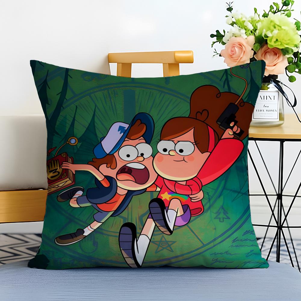 Gravity Falls Cushion Cover Washable Linen comfort Soft for Sofa Bed Cozy Home Room Decor