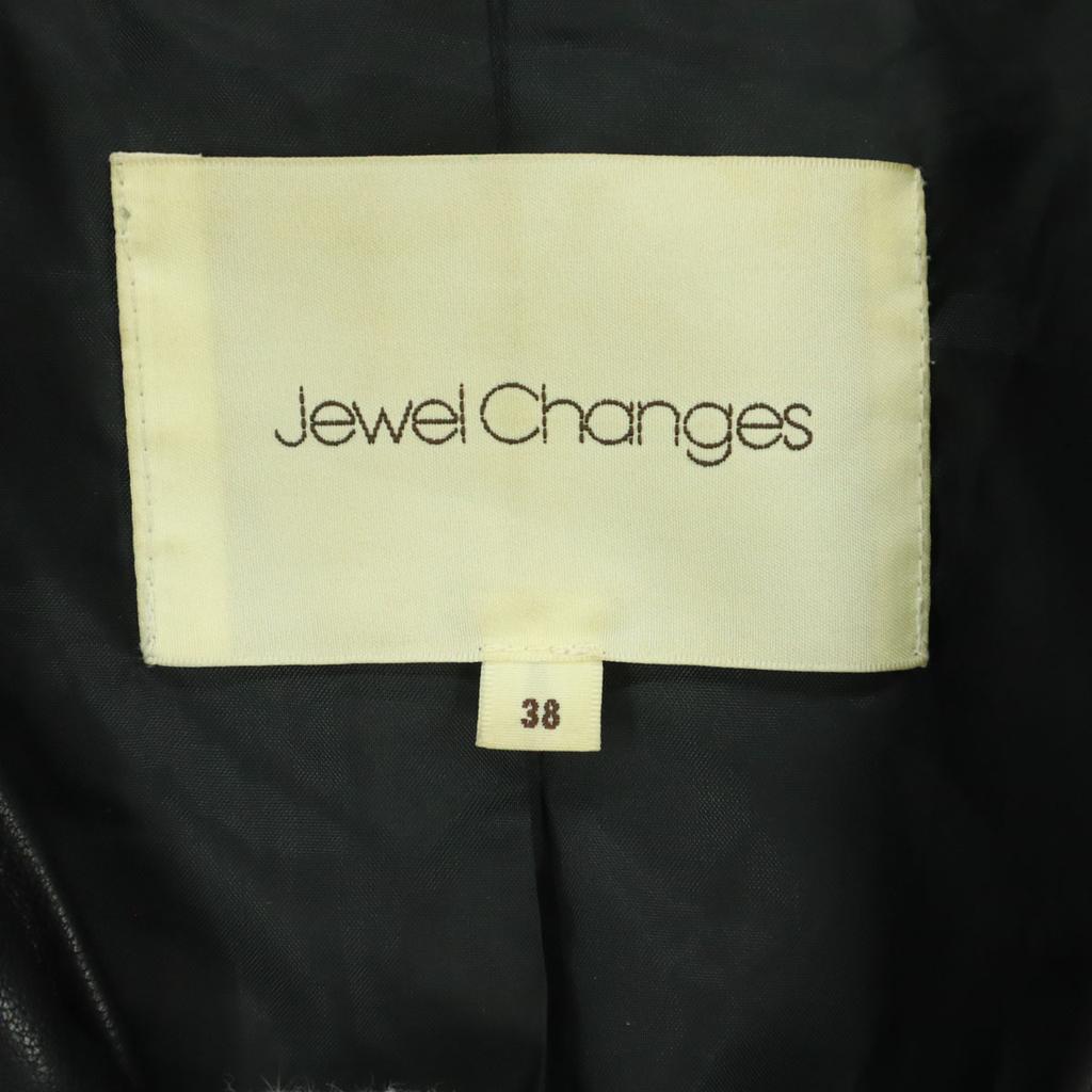 Jewel Changes Long Sleeve Leather Single Riders Jacket 38 Sheep Leather Women Used