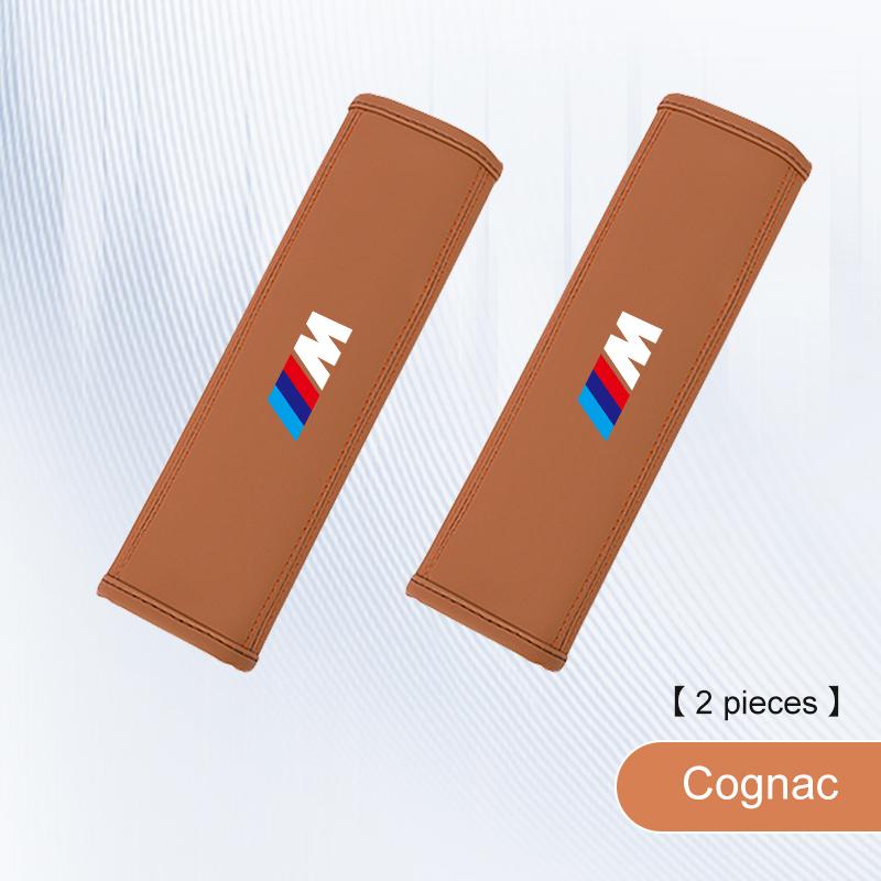 2Pcs Car Seat Belt Covers For BMW M 1 3 4 5 6 7 Series X1 X3 X4 X5 G20 G38 F48 E36 Microfiber Leather Protective Pad Accessories FCT7