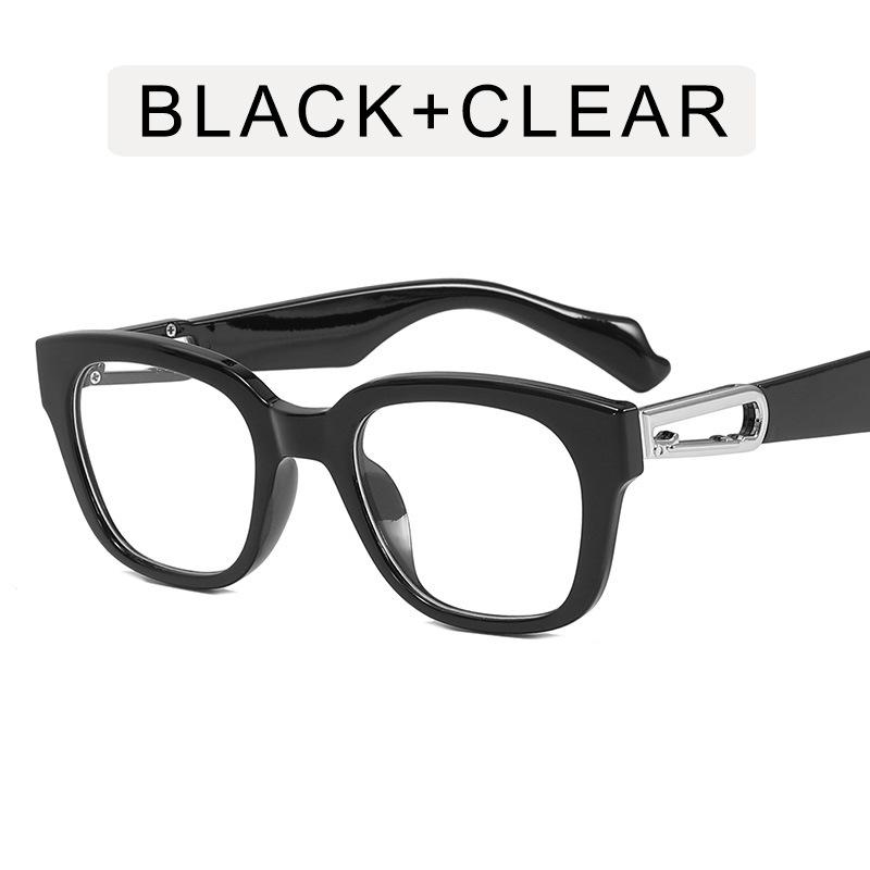 2022 Retro European & American Blue Transparent Hook Style Sunglasses for Women