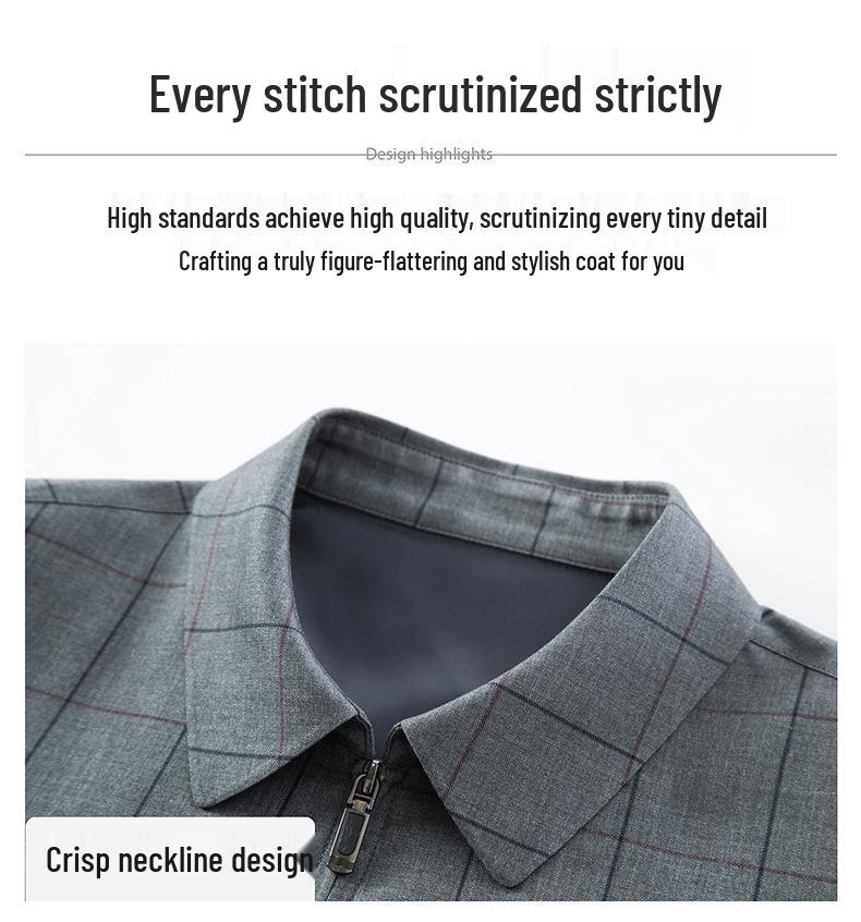 Stylová pánská klopová bunda - Podzim 2025 Business Casual Svrchní oblečení