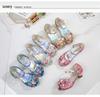 2025 Spring Korean Style Girls' Princess Bow High Heel Open-Toe Sandals