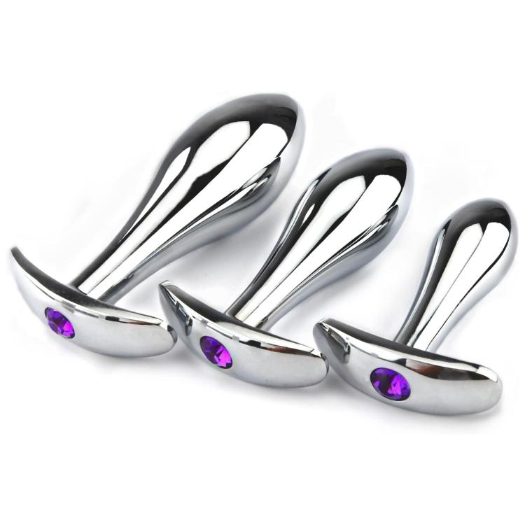 Anal Plugs Luxury Jewelry Anal Trainer Kit Metal Butt Plug Prostate Massage Sex Toy Stimulation Adult Sex Toys for Men Women