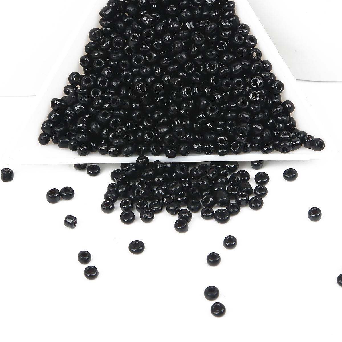 

2/3/4 мм очаровательный чешский стеклянный бисер DIY браслет ожерелье для изготовления ювелирных изделий аксессуары 3mm 1000pcs чёрный