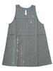 Hanae Mori Brand Apron [HANAE MORI] [Wrinkle-Resistant Even After Washing] Polyester Kitchen Apron with Butterfly Embroidery, Gray, 67338