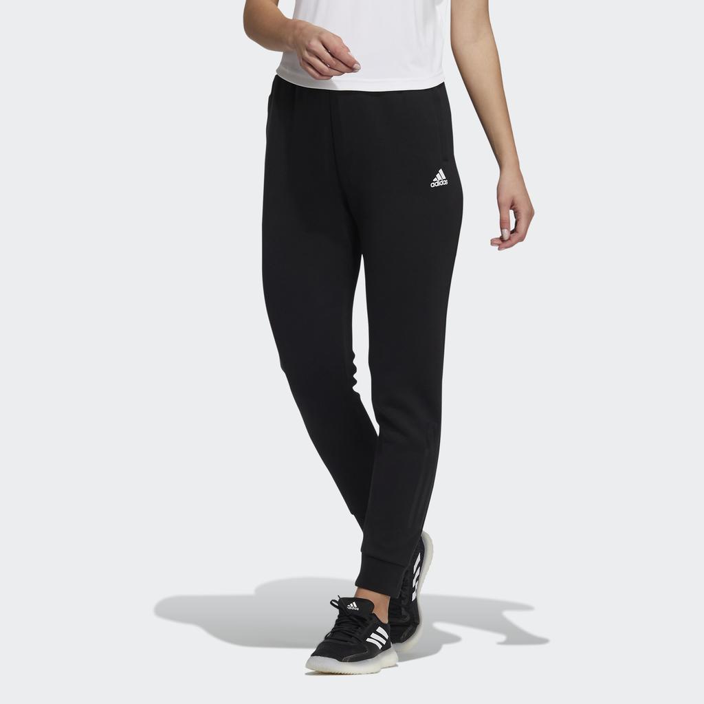 Adidas Fi W Pt Dk Reg Solid Color Casual Knitted Sports Pants Women Pants Black H09736