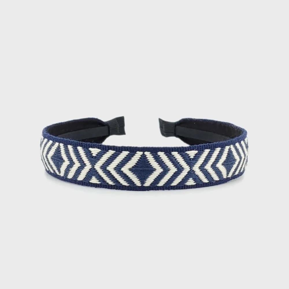 Lara Ethnic Hairband M Navy LALAH574 3305793 D Beige