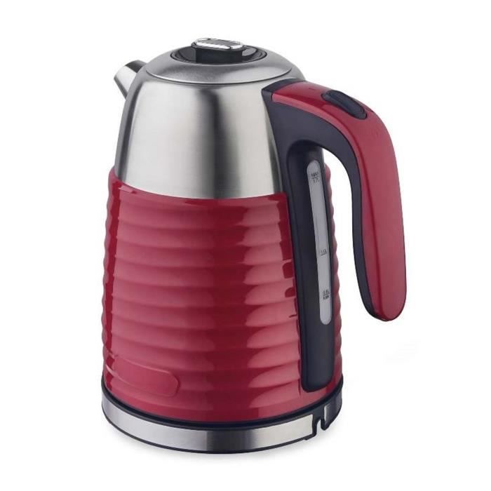 Maestro MR-051 Cordless Electric Kettle, 1.7L - Red Stainless Steel Stylish Overheat Protection
