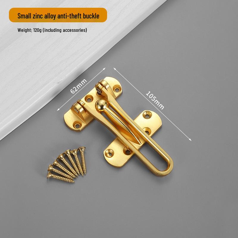 Zinc Alloy Anti-Theft Safety Door Chain with Pin-Type Bolt for Hotel Rooms