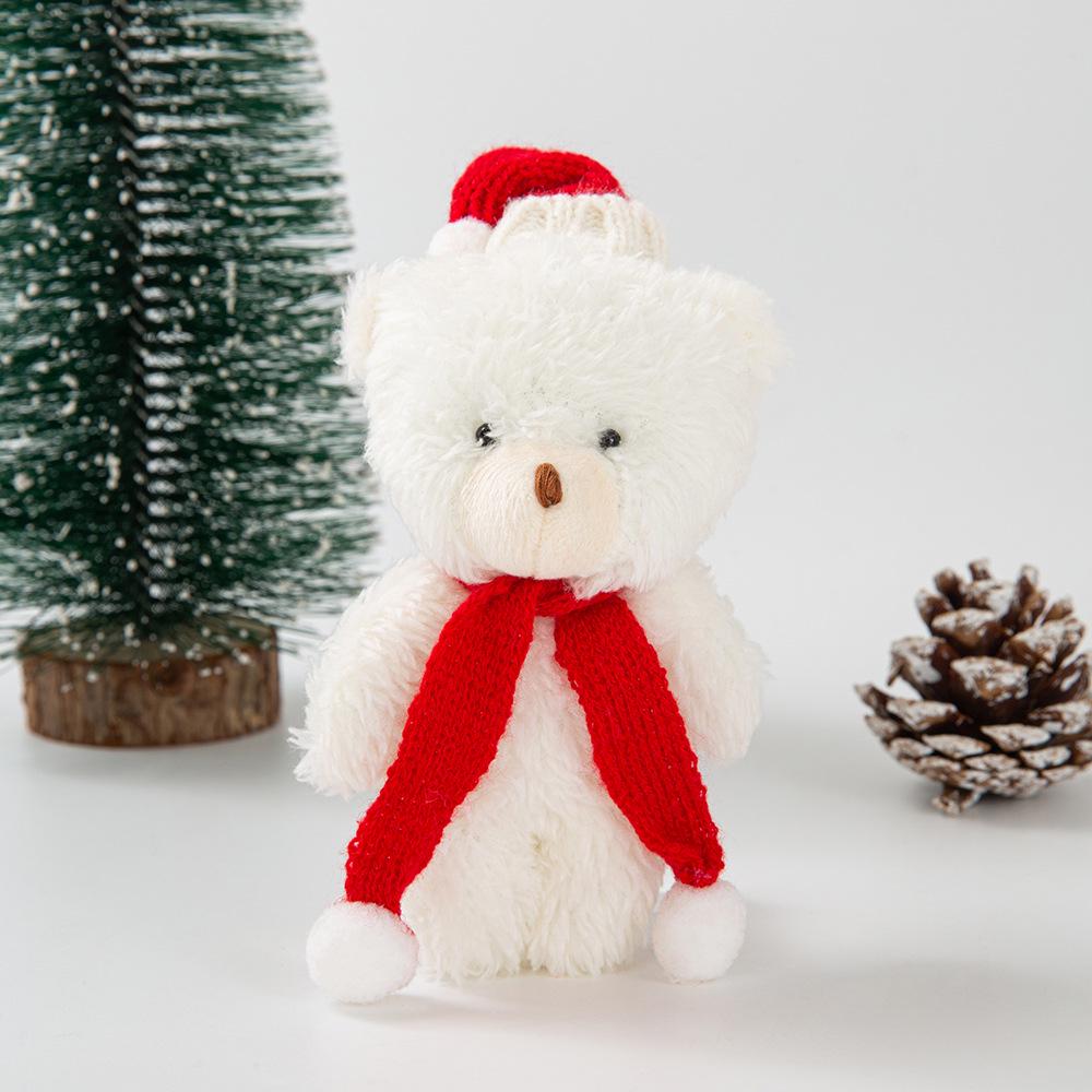 Plush Bear with Scarf - DIY Decorative Doll for Christmas Tree or Gift