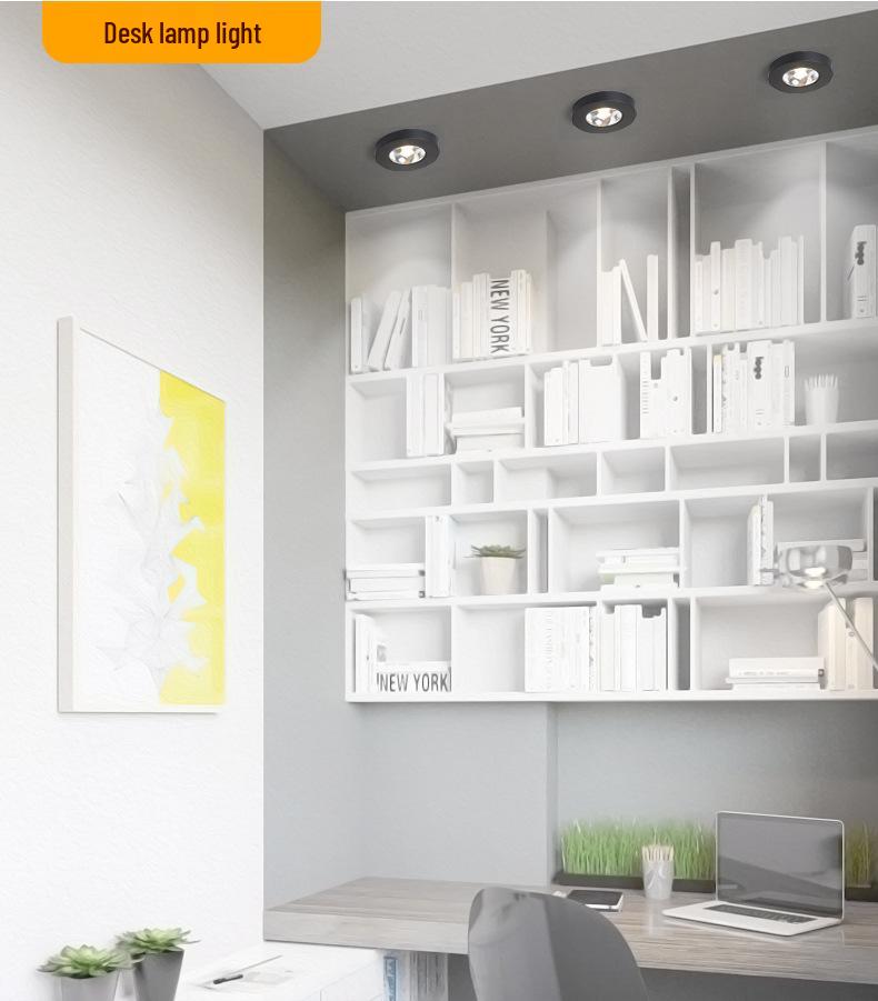 Three Pines Ultra-Thin LED Surface-Mounted Mini Spotlight for Ceiling, Wine Cabinet, and Wardrobe