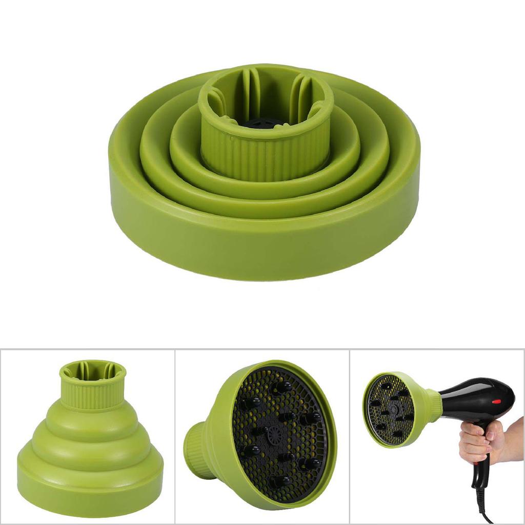 Salon Foldable Folding Hairdryer Hair Blower Diffuser Cover Styling Hairdressing Tool(Green)