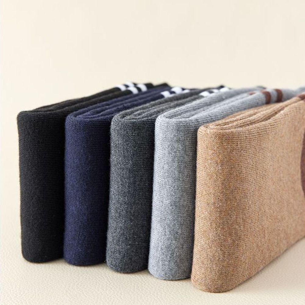 

Утолщенные шерстяные гетры, теплые носки для ног в полоску, осень чёрный