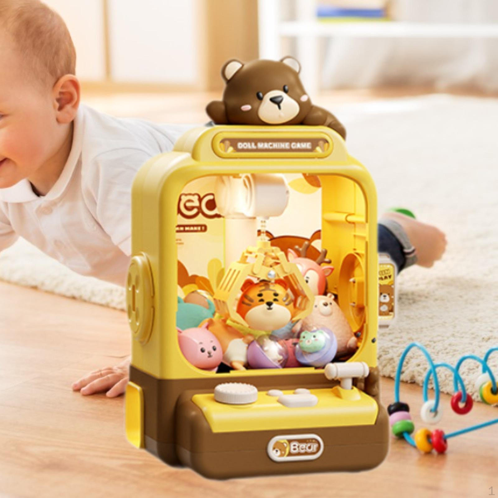 

Електронний кіготь Ігровий автомат Граббер Плюшевий зі звуками Уявна гра Торгівля цукерками Іграшка для 3 4 5 6 7 коричневий