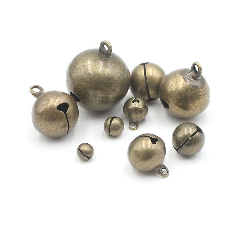 

10pcs Brass Bells DIY Unfinished Copper-Made Bells Handmade Round Necklace for Making Jewelry Bracelet Crafts Decorations 8mm