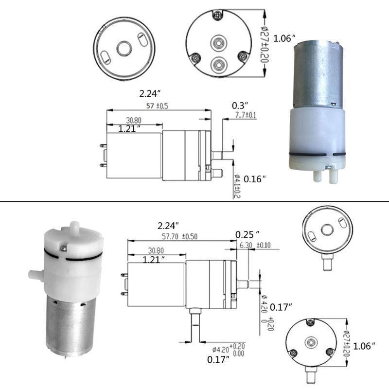 DC12V 370 Electric Micro Diaphragm Vacuum Air Low Noise Mini DIY Replacement for Drinking Equipment Beauty Device