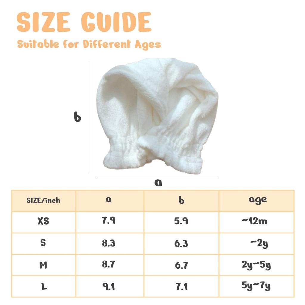 [Liebe Dilly] Baby-Bademantel & Turban-Set, Babyparty-Geschenk, Baby-Bademantel für Jungen und Mädchen, Weiß, 5 Jahre (Mittel)