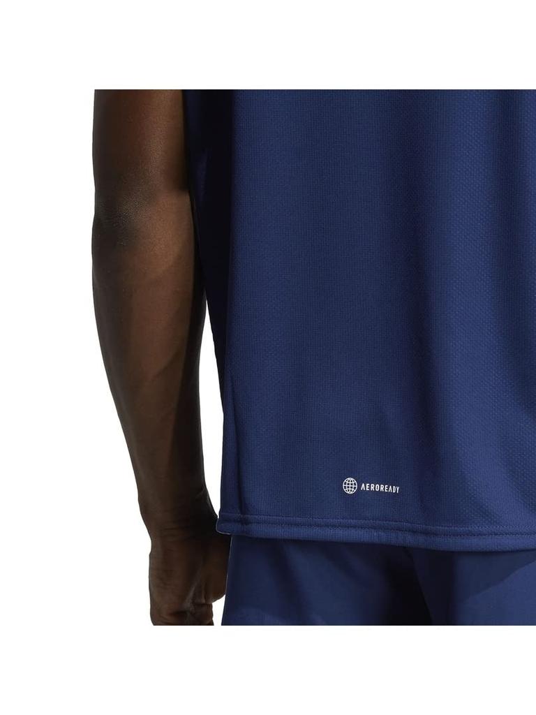 Adidas Short Sleeve Dark Size S Men's T-Shirt, Blue/White (IC7271), (D2M)