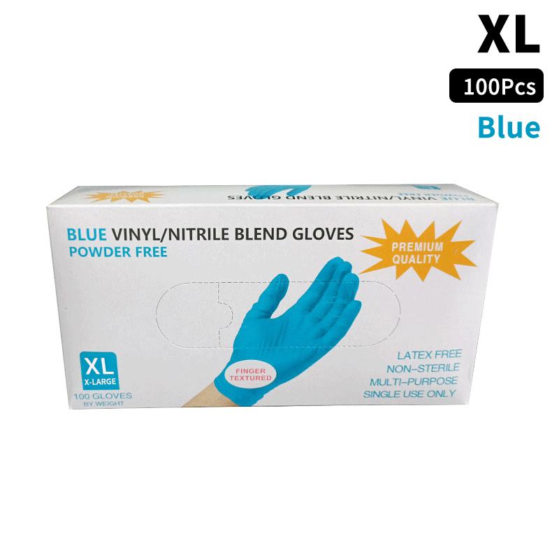 

100Pcs Disposable Nitrile Gloves Thickened Black Blue Pink White Gloves For Cleaning Hairdressing Waterproof Dishwashing Tattoo