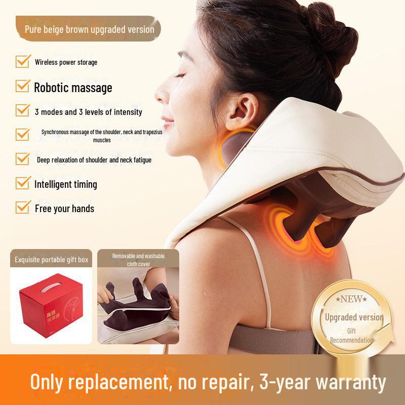 

Перезаряжаемый массажер для шеи, плеч, спины и талии с функциями прогрева и разминания