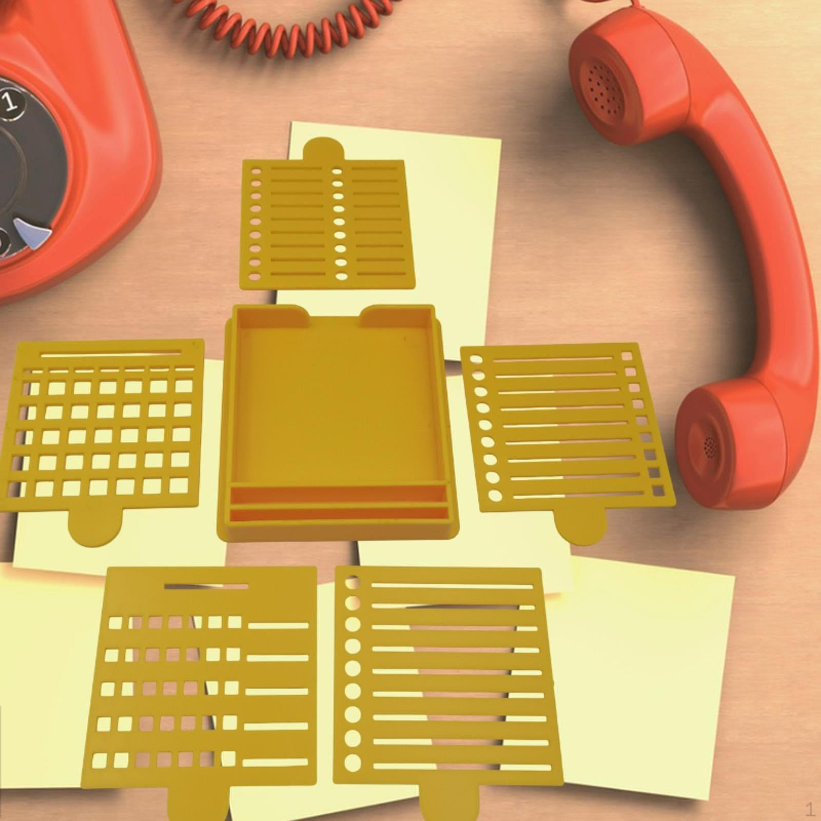 

Блокнот-органайзер с 5 шаблонами для офисных канцелярских принадлежностей и подарков жёлтый