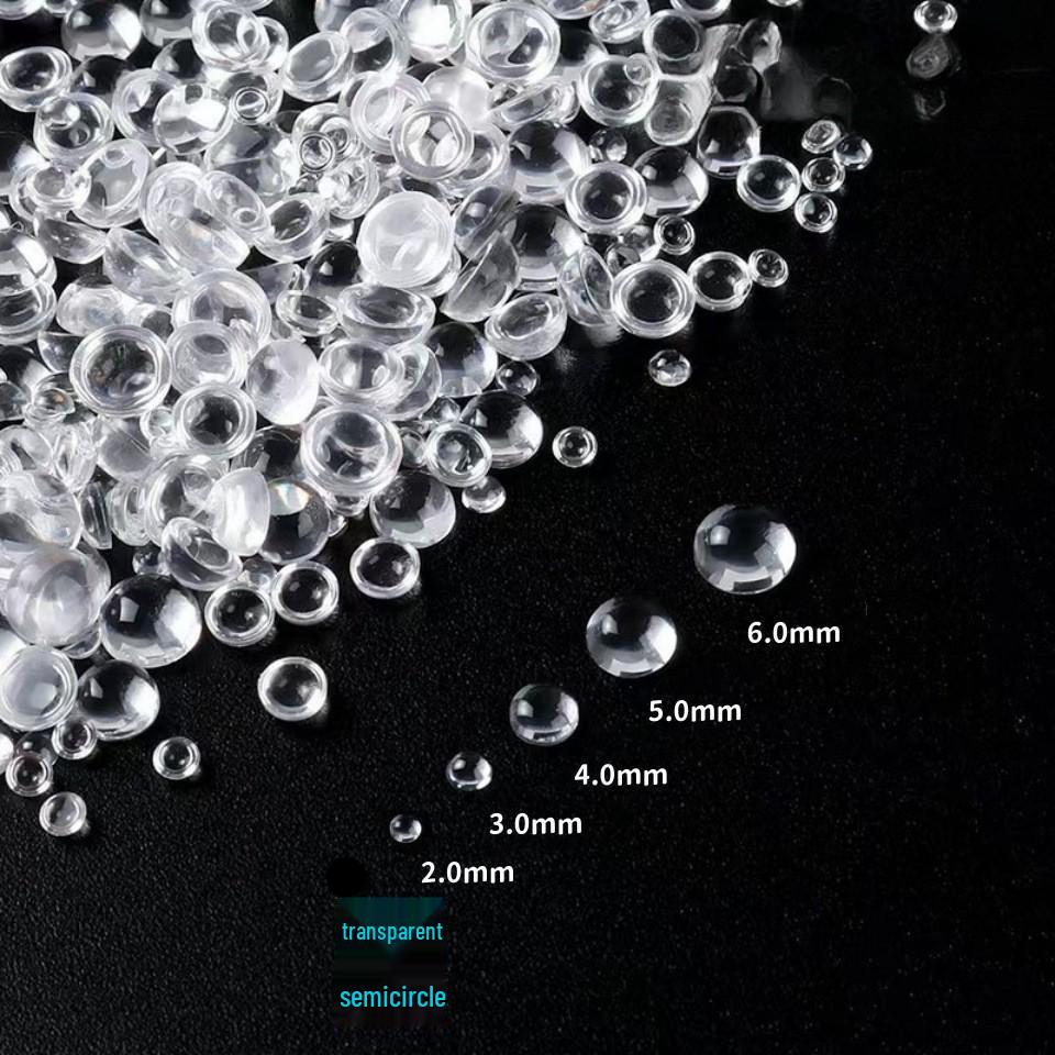 1.5mm-5mm Pearl White Resin Nail Art Stickers: Half-round, Flat-bottom, 3D Transparent Bubble & Teardrop Mermaid Beads