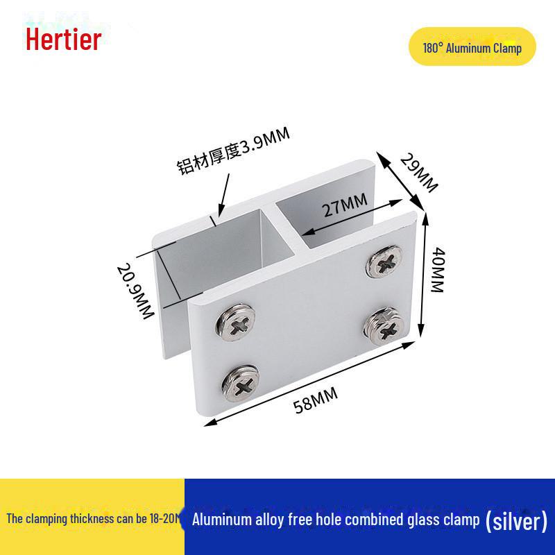 Aluminiowy uchwyt do stojaka na szkło do drewna i płytek