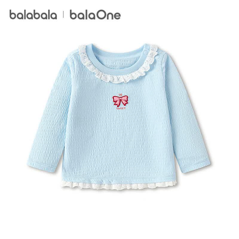 Balabala Girls' Floral Long-Sleeve T-Shirt