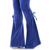 Women Jeans Mid Waist Bandage Wide Leg Butt-lifted Lady Jeans for Daily Wear