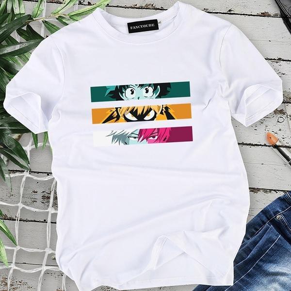 New Japanese Anime My Hero Academia T-Shirt Cool Short Sleeve Cartoon Printed Tee Shirt Tops