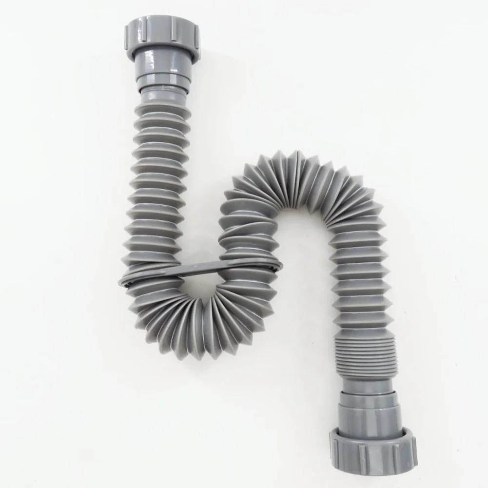 Sewer Pipe 80cm Dual-End Kitchen Sink Drain Pipe 45mm Plastic Modern Basin Drainage Tube Household Dual-End Plastic Sewer Pipe