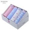 Deanfun Women's Printed Mid-Waist Cotton Briefs 4-Pack