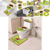 Set Decorazioni Bagno Natale Copriwater e Tappetino Verde Festivo del Grinch