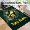 Custom Text Printed Rug Norwich City Non Slip Floor Carpet For Home Room Decor