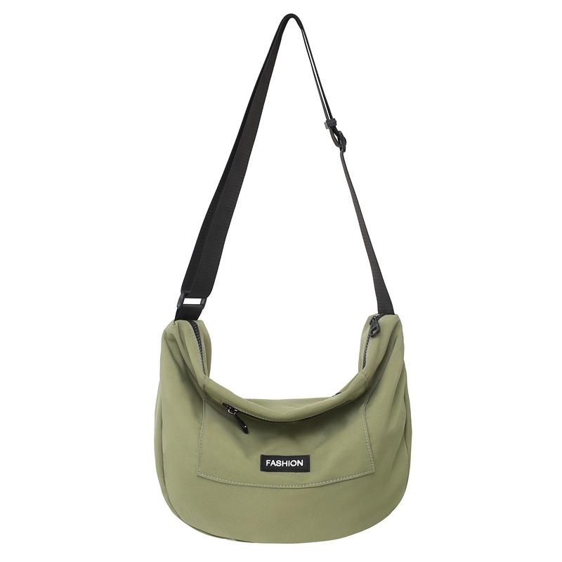 Korean Retro Street Messenger Bag High Value Simple Casual Neutral Style Dumpling Bag Men's and Women's Large Capacity Messenger Bag