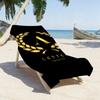 Black Golden Crown Letter Towel Sports Quick Dry Travel Camping Sandproof Soft Light Large Beach Towel