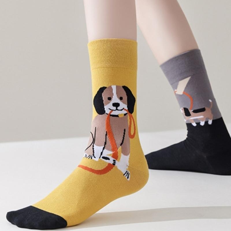 Novelties Funny Sock Cotton Boot Socks Fashion Ankle Socks Winter Warm Crew Socks Dress Socks for Women Girls Gifts